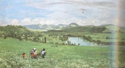 Hans Thoma The Rhine Near Sackingen (nn02) Spain oil painting art